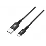 Cabo USB-USB C 2 m silicone preto Quick Charge