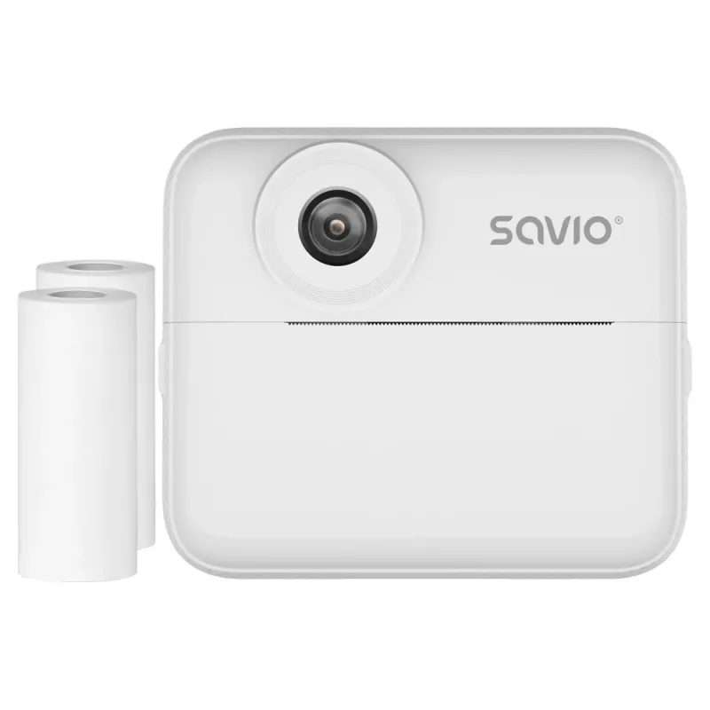 Máquina fotográfica instantânea SAVIO AN-01 para crianças, branca, LCD 6,1 cm (2,4″), MicroSDHC até 32 GB, USB-C, bateria 1200 mAh, sem flash incorporado