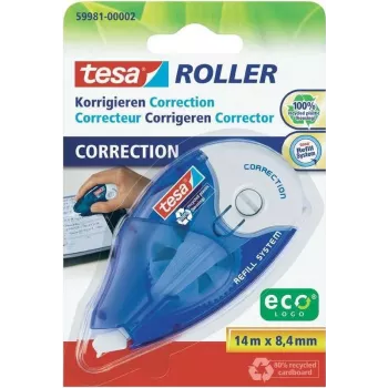 Corretor de fita Tesa 59981 — largura de fita 8,4 mm, comprimento 14 m, branco