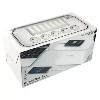Extensão elétrica RealPower PowerBox 522 1,5 m 5 tomadas AC Interior Branco