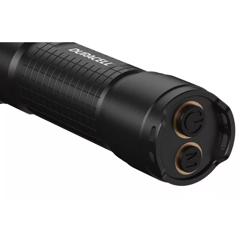 Lanterna Duracell DF2500R — preta, lanterna de mão recarregável