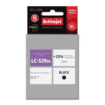 Tinta Activejet AB-529BN (substituto para Brother LC529BK; Supreme; 58 ml; preto)