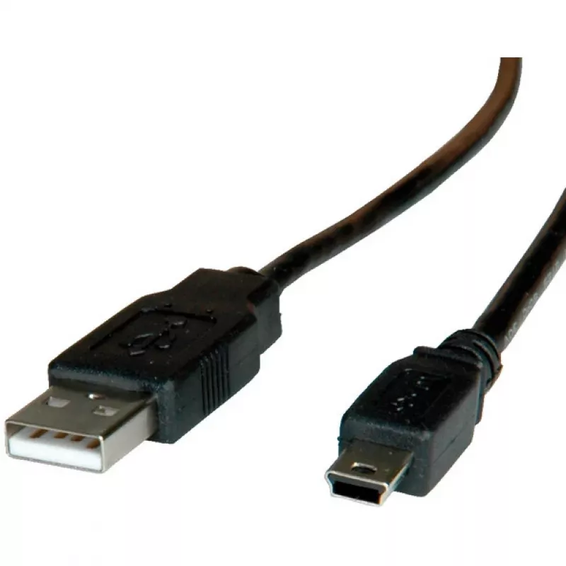 Cabo USB 2.0 ROLINE, Type-A - 5 pinos Mini 1,8m (11.02.8719)