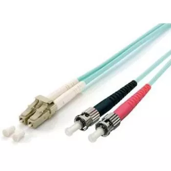 Cabo de patch de fibra ótica LC/ST Equip, OM3, 1 m, 1 m, OM3, LC, ST