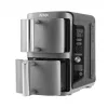 Ninja SL400EU Fritadeira dupla 9,5 L 2470 W fritadeira de ar quente preta, cinzenta
