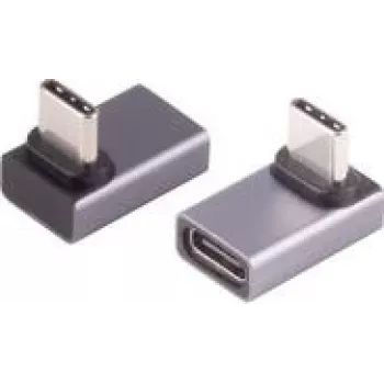 ShiverPeaks BS13-60002 adaptador USB4 USB-C macho para USB-C fêmea, angular 90° cima/baixo