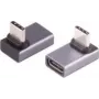 ShiverPeaks BS13-60002 adaptador USB4 USB-C macho para USB-C fêmea, angular 90° cima/baixo