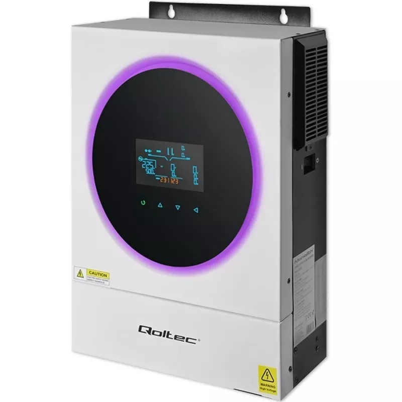 Qoltec, Transformador de tensão, Inversor solar híbrido Off-Grid 4kVA 4kW 120A MPPT LCD Wi-Fi BMS Sinusoidal