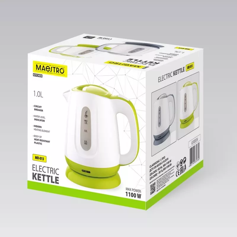 Chaleira elétrica MAESTRO MR013 1 L 1100 W (MR-013-GREEN) verde, branco