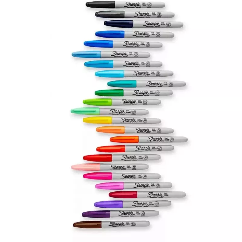 Marcador permanente Sharpie Fine Point, preto, 12 unid.