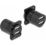 Módulo D-Type DeLOCK USB 2.0 Type-A 2 x fêmea para 2 x fêmea