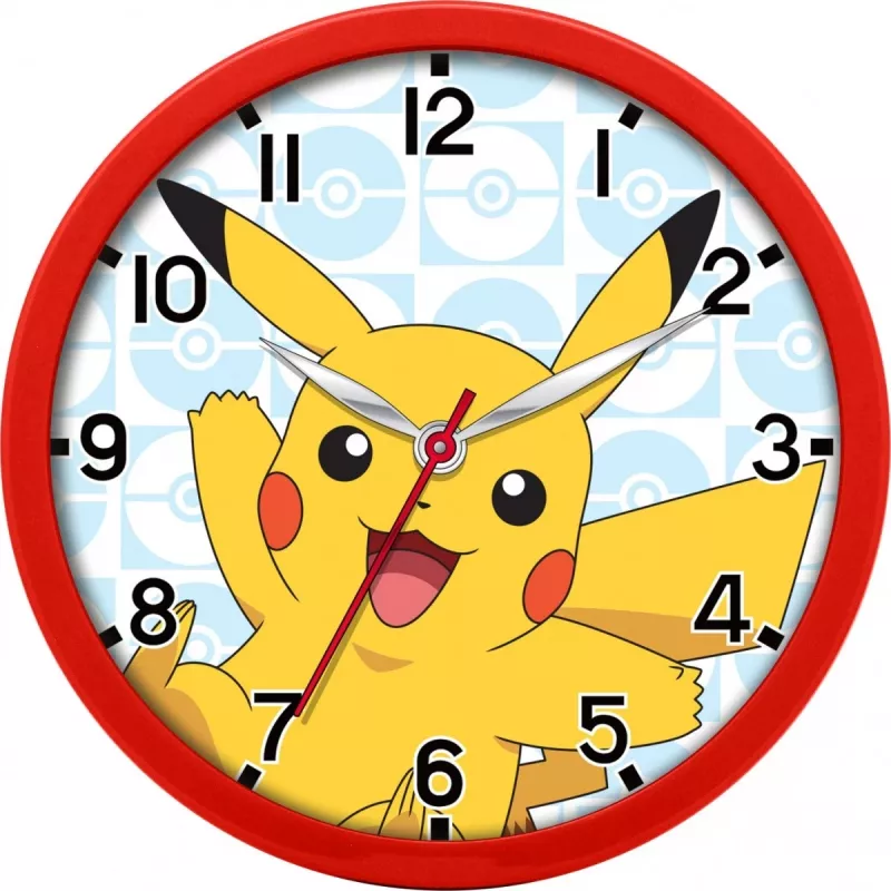 Relógio de parede Pokemon Pikachu 25cm