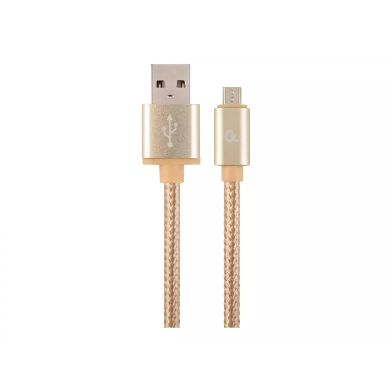 Cabo USB 2.0 GEMBIRD CCB-mUSB2B-AMBM-6 — USB A para Micro-USB B, 1,8 m, dourado