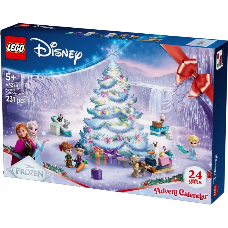 Brinquedo de construção LEGO Disney Frozen Calendário do Advento 2025 Conjunto 43273 — 231 peças, 4 minifiguras, idade 5+