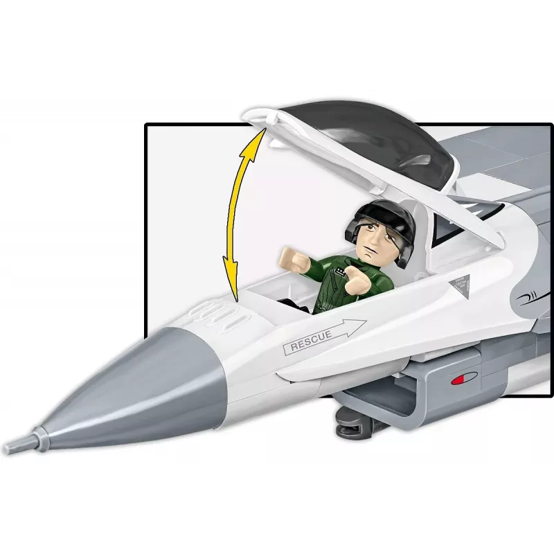 Conjunto de construção Cobi F-16C Fighting Falcon – 463 peças, maquete à escala