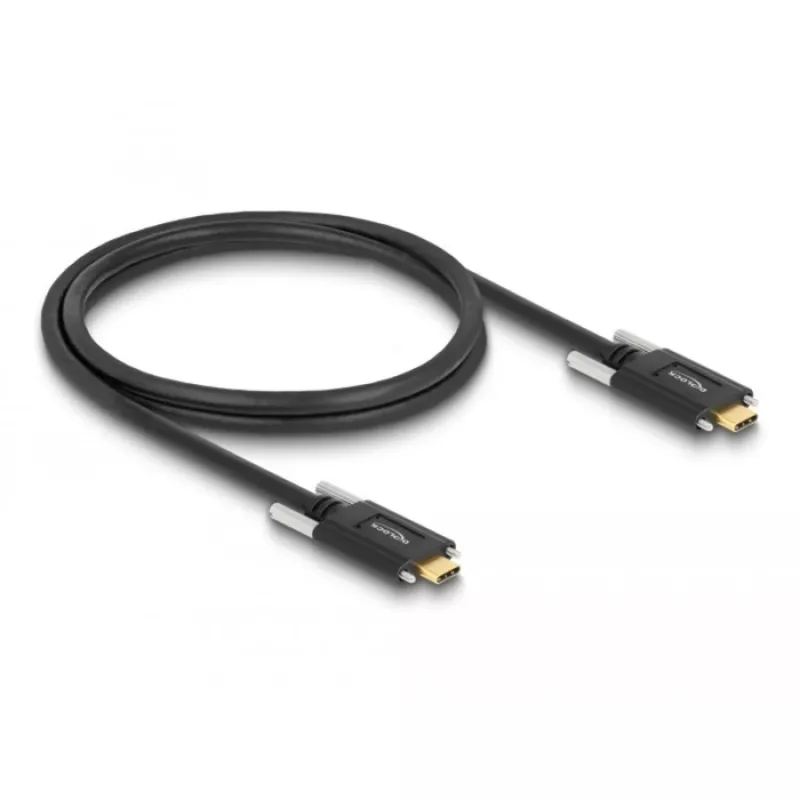 Cabo USB DeLOCK 83720 USB 3.2 Gen 2 1m USB-C preto