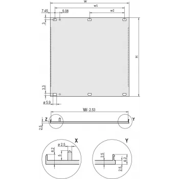 Schroff Painel frontal HF 4HE 63TE (20848270)
