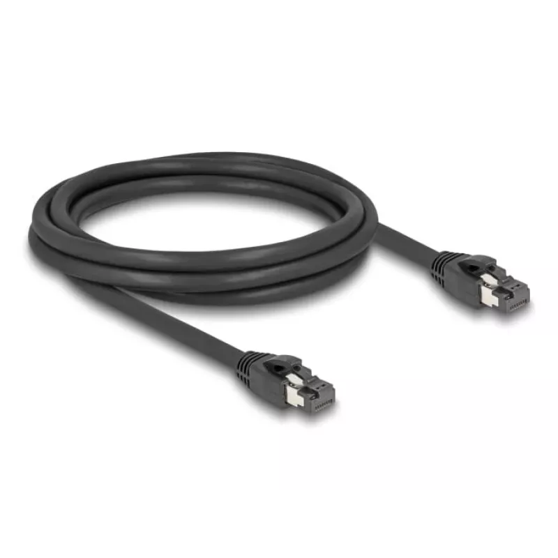 DeLOCK Cabo de rede RJ45 Cat.8.1 S/FTP 2m 40Gbps preto