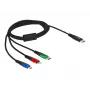 Cabo de Carregamento USB DeLOCK 3-em-1 USB Type-C para Lightning Micro-USB 1 m