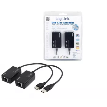 Extensor de linha LogiLink® UA0021D USB via CAT5/6 até 60 m