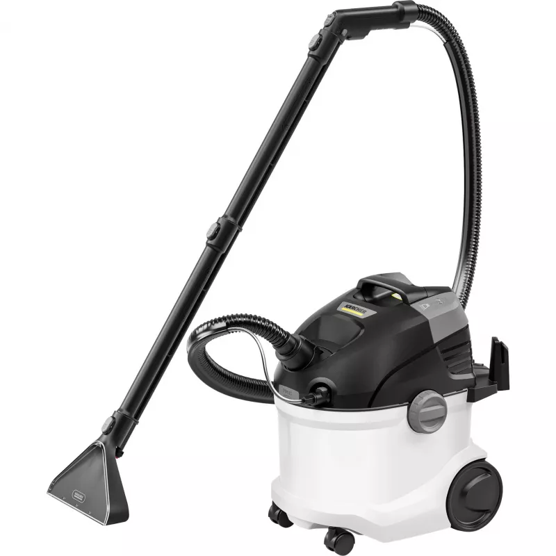 Aspirador vertical Kärcher SE 5 — seco e húmido, turbina 1000 W, depósitos 4 L água suja/4 L água limpa, cabo 6 m