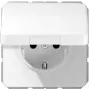 JUNG CD 1520 BFKL WW Tomada SCHUKO com tampa articulada, 16 A 250 V, Branco alpino