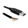 Cabo USB DeLOCK USB2.0/TTL 6 1,8 m preto