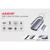 Hub de interface UNITEK D1071A USB 3.0 SuperSpeed 5 Gb/s prateado