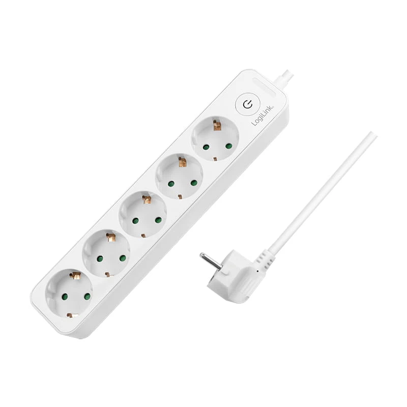 LogiLink LPS246. Comprimento do cabo: 1,5 m, Número de tomadas AC: 5 tomadas AC, Suporte de posicionamento: Interior. Tensão de entrada AC: 250 V, Máx