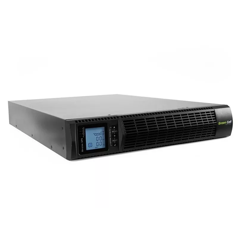 Unidade de alimentação ininterrupta Green Cell UPS15 — conversor online de dupla conversão 3 kVA (2700 W), 6 tomadas de rede, onda sinusoidal pura, LCD, torre, 6×12V/9Ah baterias