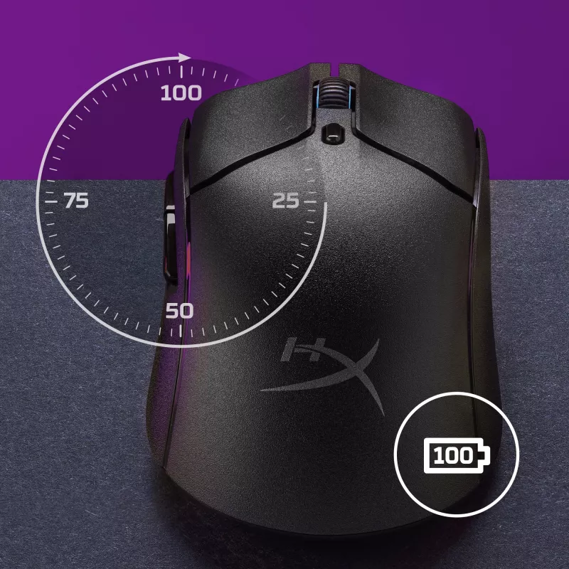 HyperX Pulsefire Haste 2 - Rato gaming sem fios (preto)