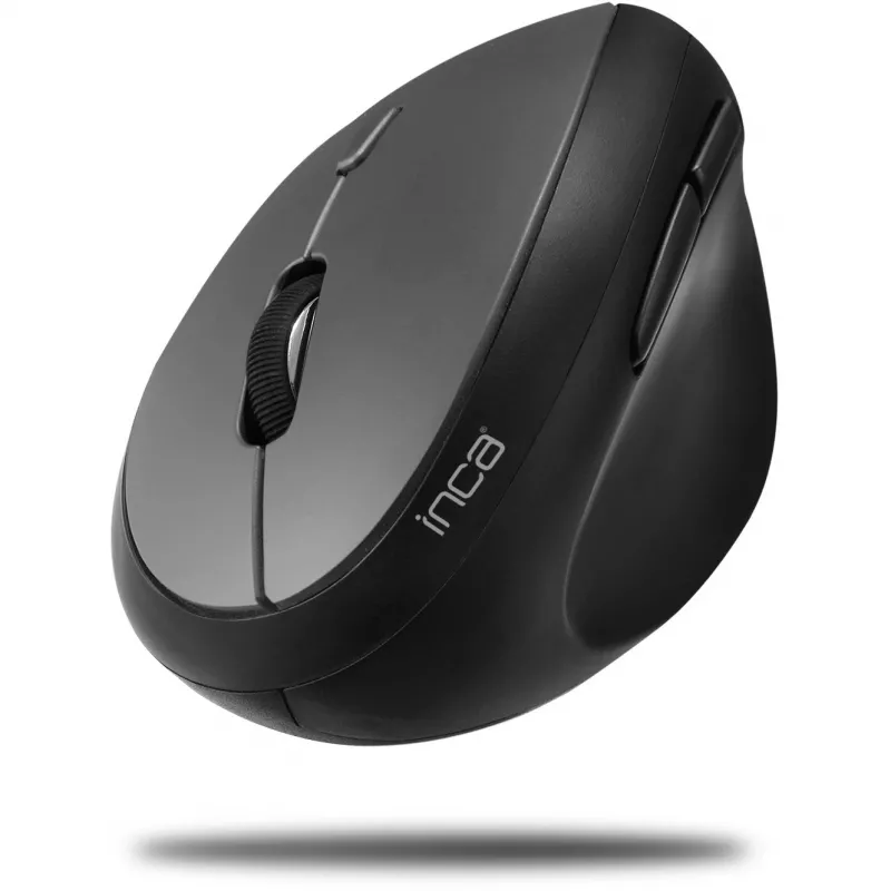 Rato INCA IWM-279G Vertical, sem fios, 1600 DPI, cinzento retail