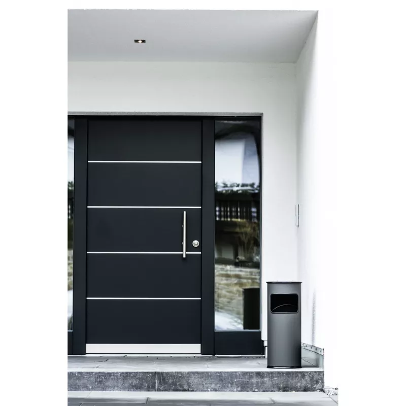 Balde de lixo Durable 333023 17 L redondo metal prateado