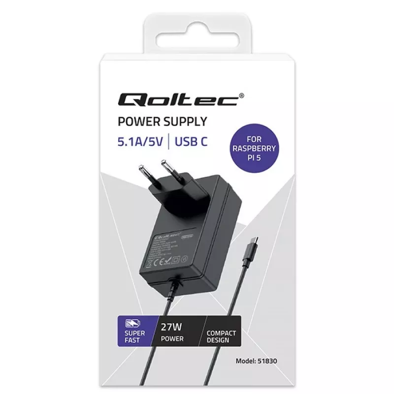 Carregador Super FAST PD para Raspberry Pi 5 USB