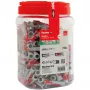Bucha fischer DUOPOWER 10x50 BigBox cinzento claro/vermelho 210 unidades reutilizável (570550)