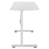Secretária ajustável em altura manualmente Ergo Office, máx. 40 kg, altura máx. 117 cm, com tampo para trabalho de pé e sentado, ER-401 W