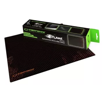 Tapete de rato gaming ESPERANZA EGP103R — tecido, 400×300 mm, 3 mm de espessura, superfície estampada, base antiderrapante, preto