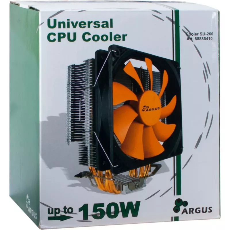 Inter-Tech Argus SU-260 - processador - dissipador - 12 cm - LGA 1150 (Socket H3) - LGA 1151 (Socket H4) - LGA 1155 (Socket H2) - LGA 1156 (Socket H) - LGA 775... - AMD A - Intel® Celero