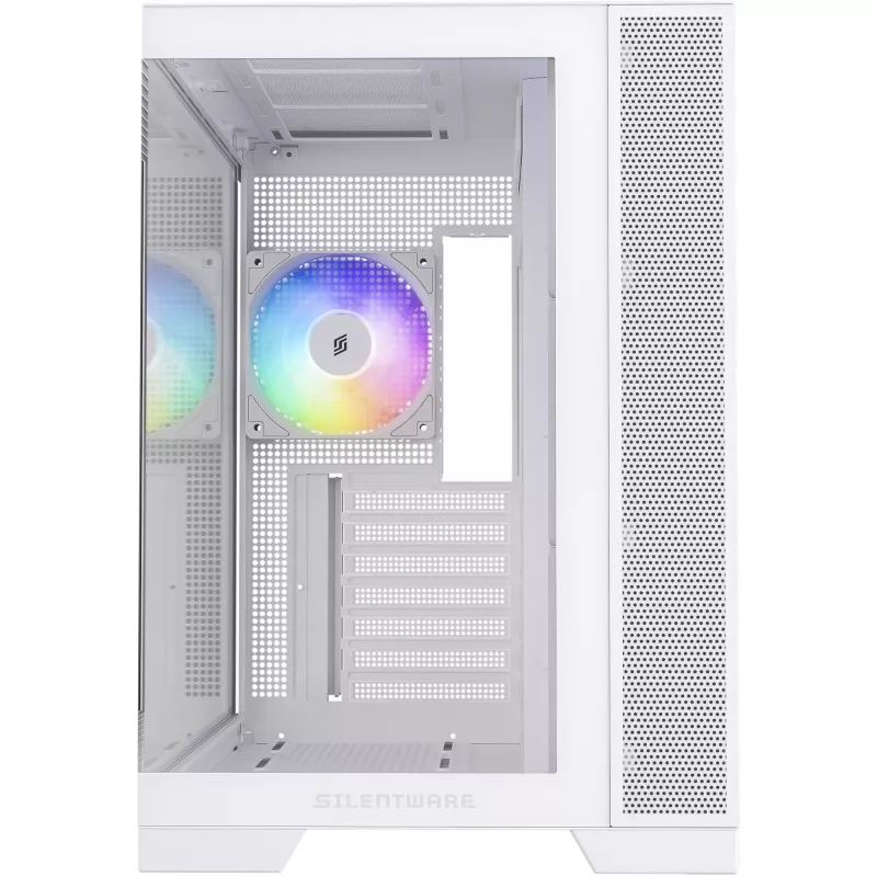 Caixa de PC Silentware View A-RGB White VIEWWHITE — Mid-Tower com iluminação A-RGB, versão branca