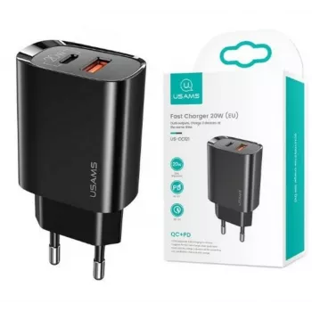 Carregador usams T35 20W PD3 USB-C para USB adaptador de carregamento rápido