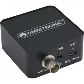 Amplificador de antena Omnitronic AAB-10 — pré-amplificador de antena ativo alimentado por bateria