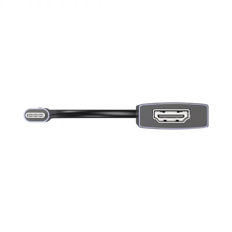 Hub USB-C Unitek H1124AGY01 com 100W PD, HDMI 2.0, 2x USB‑A, 2x USB‑C, leitor de cartões SD/microSD — alumínio