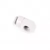 Conector em L de compressão Alphacool 17619 G1/4 macho para fêmea rotativo, branco