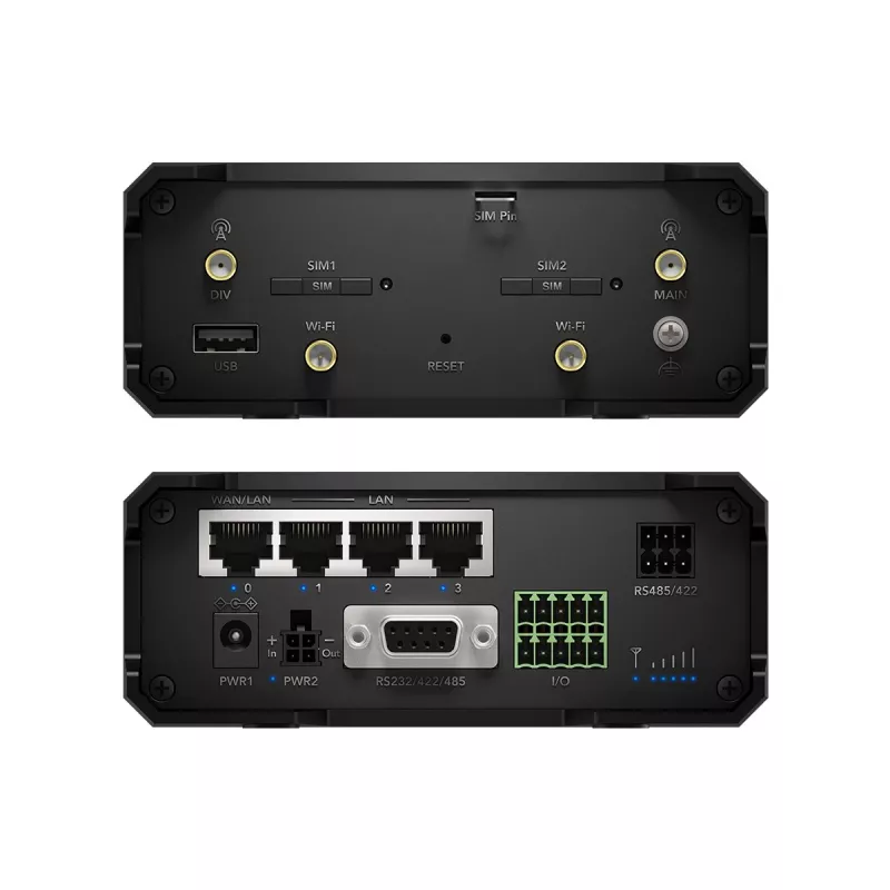 Cudy IR04_EU router industrial 4G LTE Cat4, Wi-Fi, 4x Gigabit Ethernet, 1x USB 2.0, PoE, preto