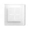 Botão inteligente em vidro HomeMatic Homematic IP Botão em vidro, 230 V, 868 MHz, branco, 54,5×54,5×29 mm