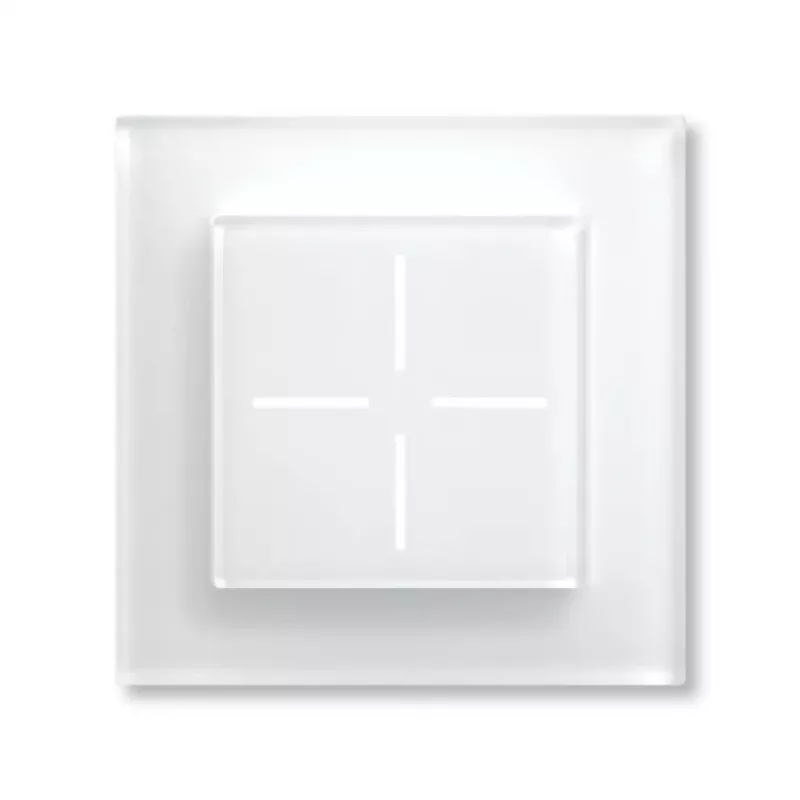 Botão inteligente em vidro HomeMatic Homematic IP Botão em vidro, 230 V, 868 MHz, branco, 54,5×54,5×29 mm