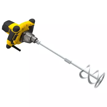 Misturador manual STANLEY FME190 — 1600 W, 2 velocidades, veio M14, cabo 4 m, 180–750 rpm, 80 N·m, 2 punhos ergonómicos