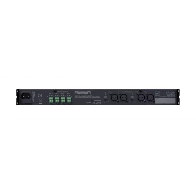 AUDAC EPA254 amplificador de áudio, 4,0 canais, preto