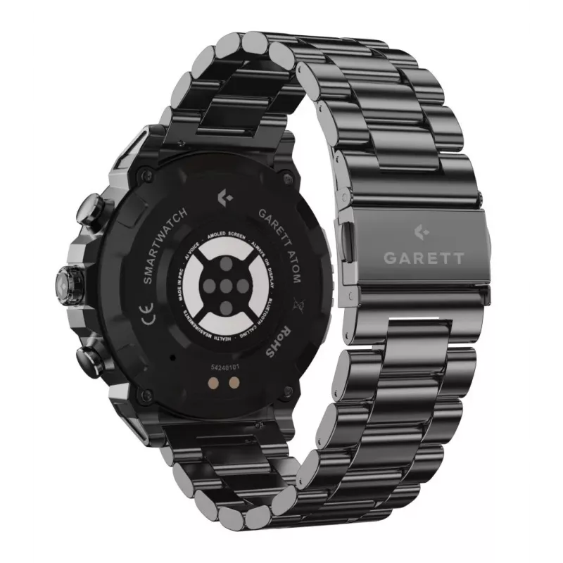 Smartwatch Garett Atom preto Steel