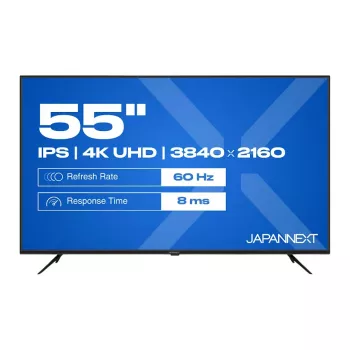 139,0 cm/55 polegadas (3840x2160) JAPANNEXT JN-IPS550UHD60F 16:9 IPS 60 Hz HDMI USB WLAN altifalantes preto